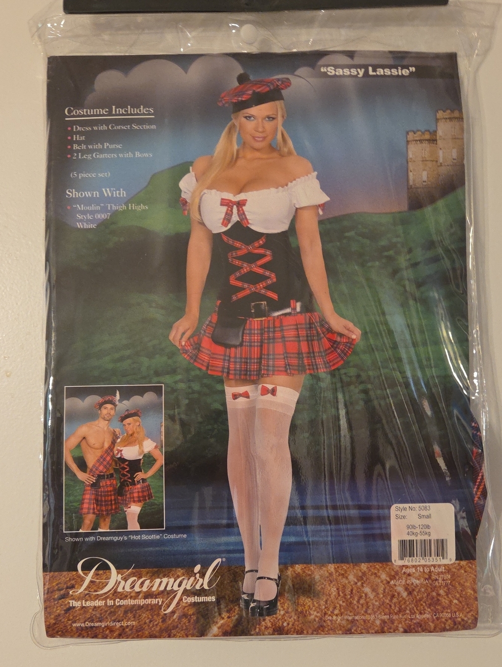 Dreamgirl Red & Black Tartan Sassy Lassie Costume